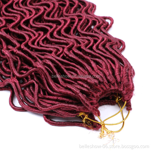 Bellwshow  synthetic hai faux locs crochet hair dreadlock curly faxu locs